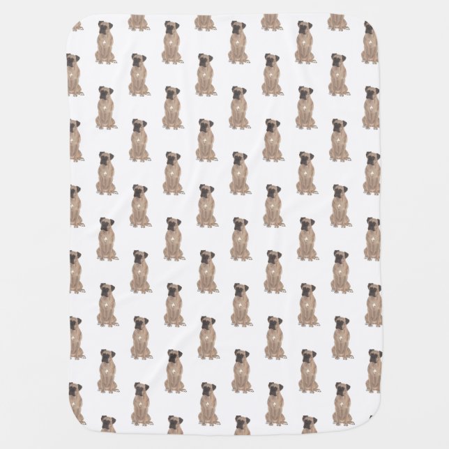 Boxer (Fawn) Baby Blanket (Front)