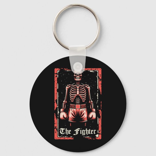Boxer Fighter - Sparring Gloves Boxing Skeleton Ta Keychain (Front)