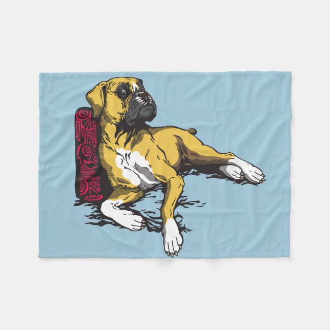 boxer fleece blanket (Front (Horizontal))