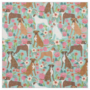 Boxer florals fabric print