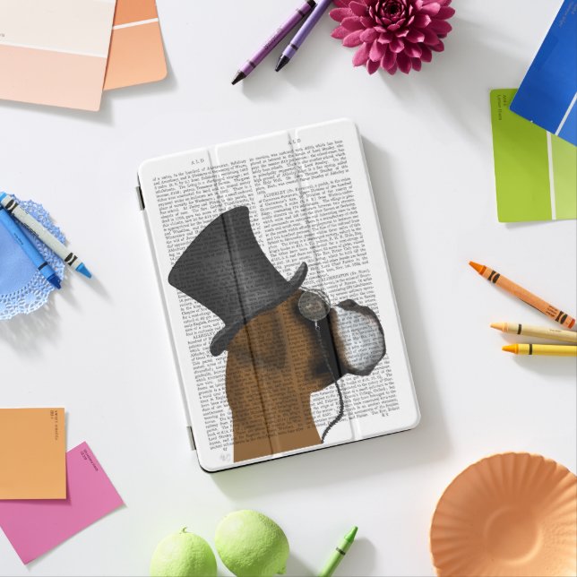 Boxer, Formal Hound and Hat iPad Pro Cover (Desk)