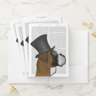 Boxer, Formal Hound and Hat Pocket Folder
