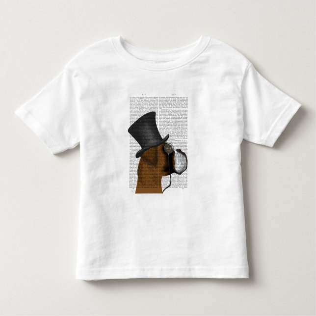 Boxer, Formal Hound and Hat Toddler T-shirt (Front)