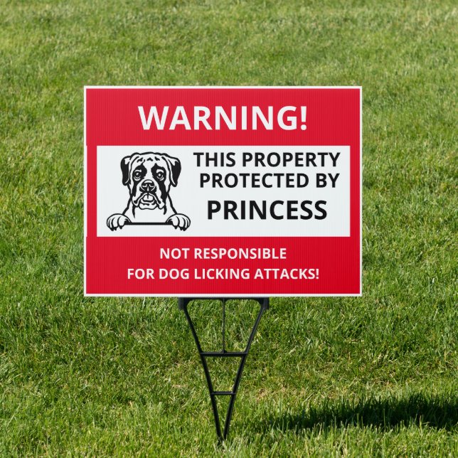 BOXER | Funny Beware of Dog Sign (Insitu)
