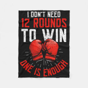 Boxer Funny Boxing Fleece Blanket