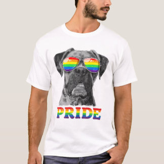 Boxer Gay Pride LGBT Rainbow Flag Sunglasses LGBTQ T-Shirt