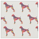 Boxer Geometric Pattern Dog Silhouette Multi Fabric