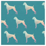 Boxer Geometric Pattern Dog Silhouette Pastel Fabric