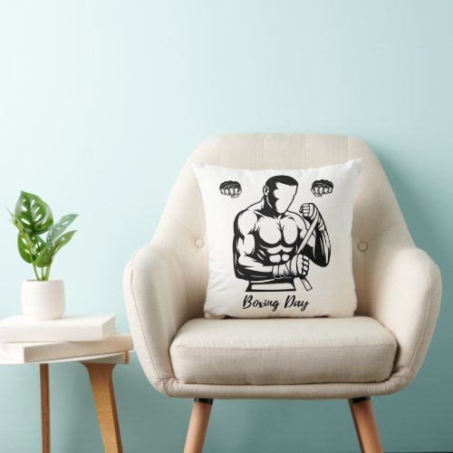 BOXER GIFT FOR MEN THROW PILLOW