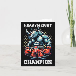 Boxer Gift Heavyweight Champion Rhino Boxing Card