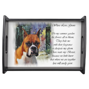 Boxer Gifts Where Love Grows Serving Tray
