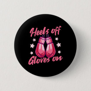 Boxer Girl Martial Arts Boxing Box Club  Button