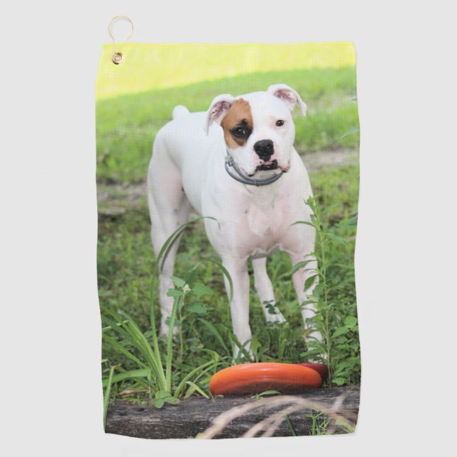 Boxer Golf Towel (Front)