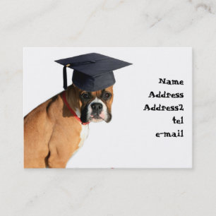 Boxer graduate business card