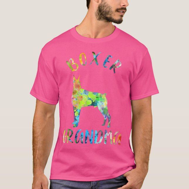 Boxer Grandma Dog Grandma Funny Boxer Owner T-Shirt (Front)