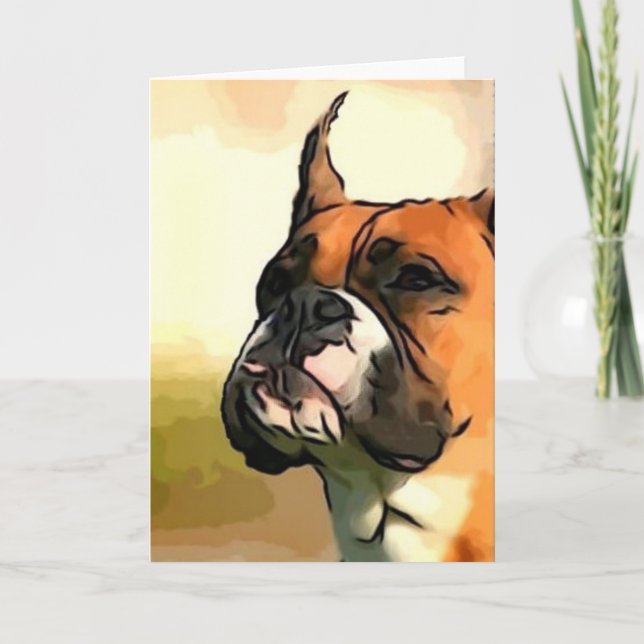 Boxer greeting card (Front)