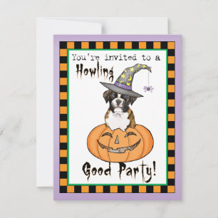 Boxer Halloween Invitation