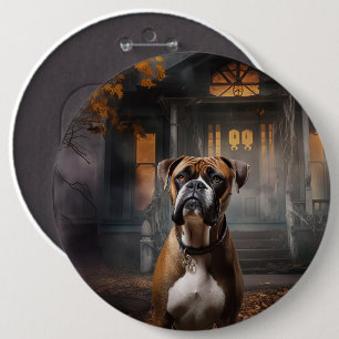 Boxer Halloween Scary Button