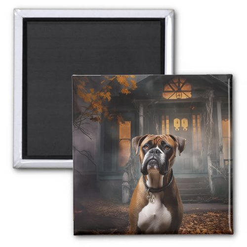 Boxer Halloween Scary Magnet