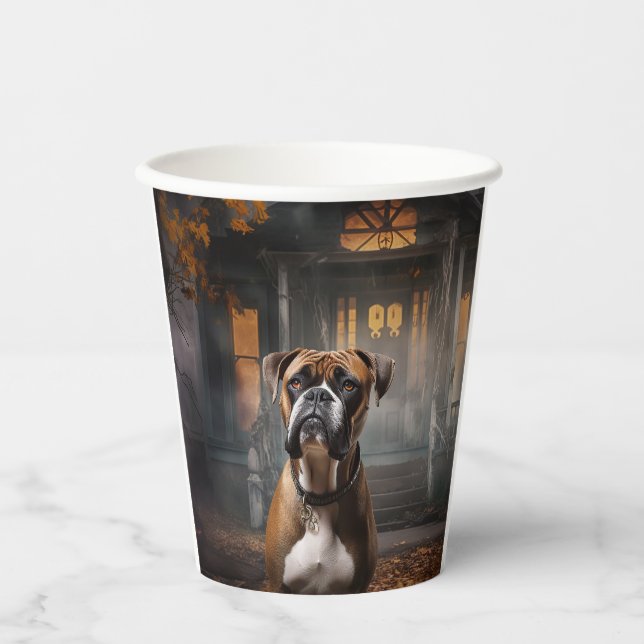Boxer Halloween Scary Paper Cups (Front)