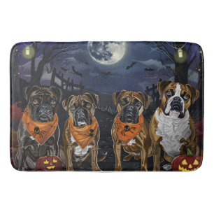 Boxer Halloween Spooky Bath Mat