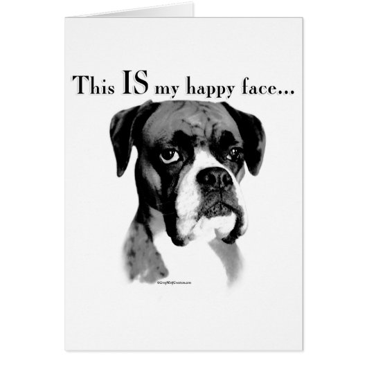 Boxer Happy Face Cards (Front)