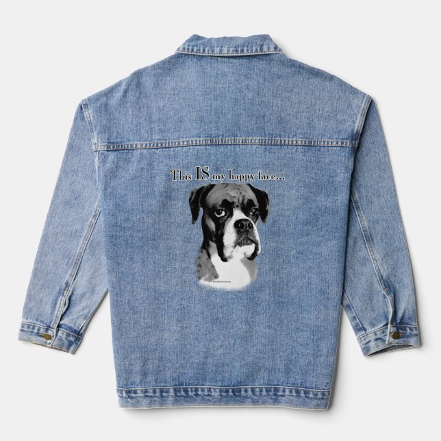 Boxer Happy Face Denim Jacket (Back)