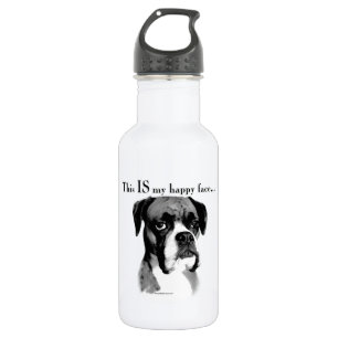 Boxer Happy Face Stainless Steel Water Bottle