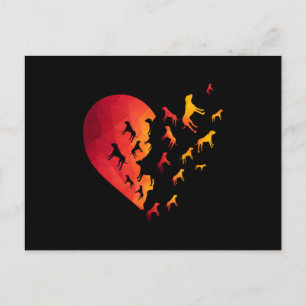 Boxer Heart Dog Owner Funny Animal Gifts For Her Postcard