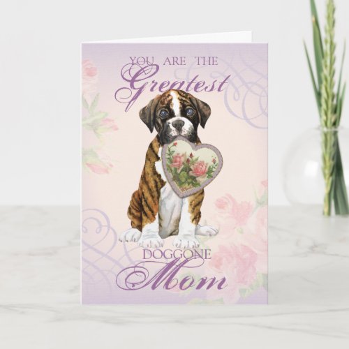 Boxer Heart Mom Card