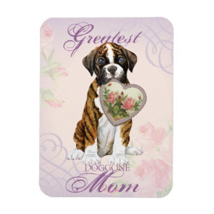 Boxer Heart Mom Magnet