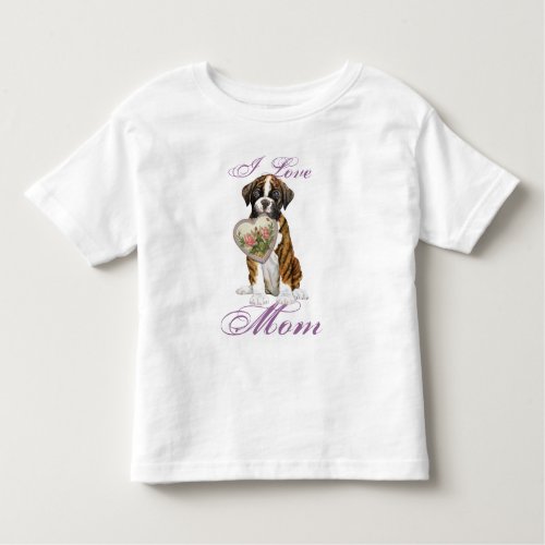 Boxer Heart Mom Toddler T_shirt