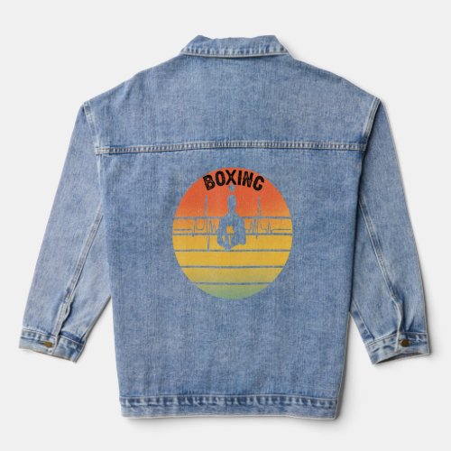 Boxer Heartbeat _ Boxing to Boxing Lover Boxing Tr Denim Jacket