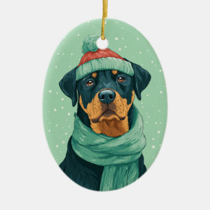 Boxer Holiday Keepsake Ceramic Ornament