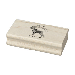 BOXER IS FAVORITE KIND OF DOG RUBBER STAMP