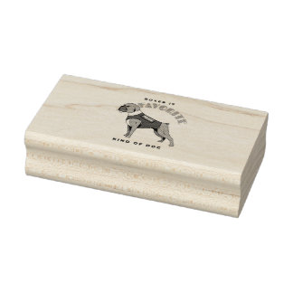 BOXER IS FAVORITE KIND OF DOG RUBBER STAMP