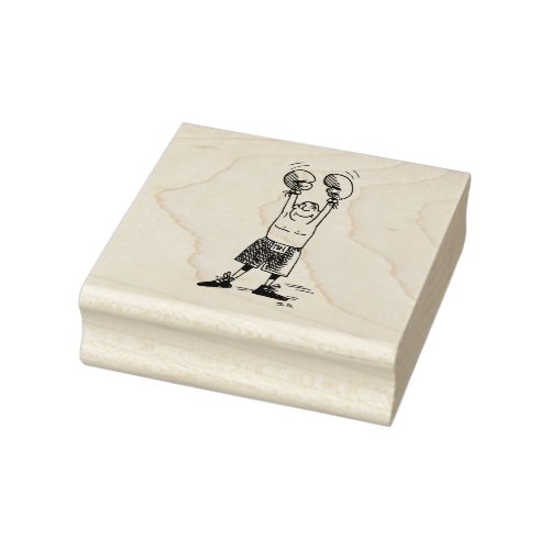 Boxer large rubber stamp no handle