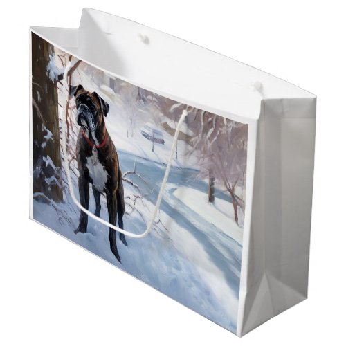 Boxer Let It Snow Christmas Large Gift Bag