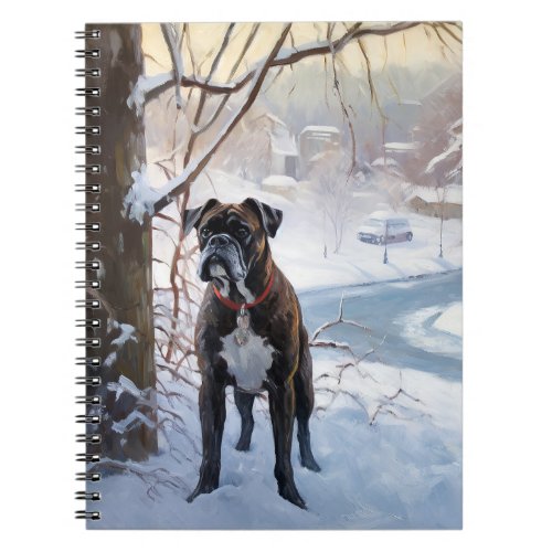 Boxer Let It Snow Christmas Notebook