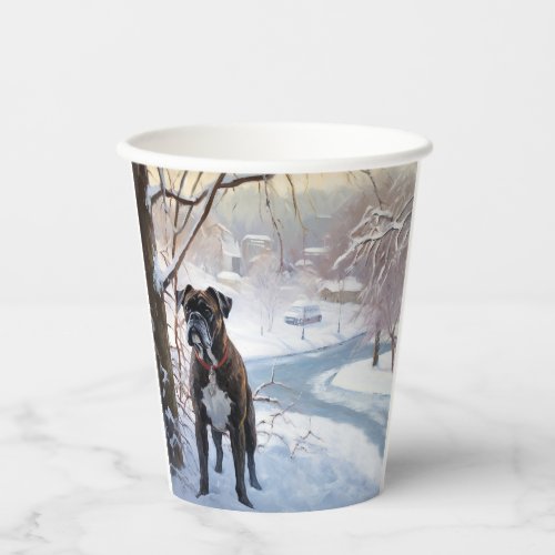 Boxer Let It Snow Christmas Paper Cups