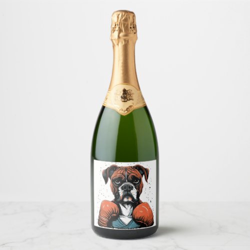 Boxer Love Apparel Canine_Inspired Sparkling Wine Label