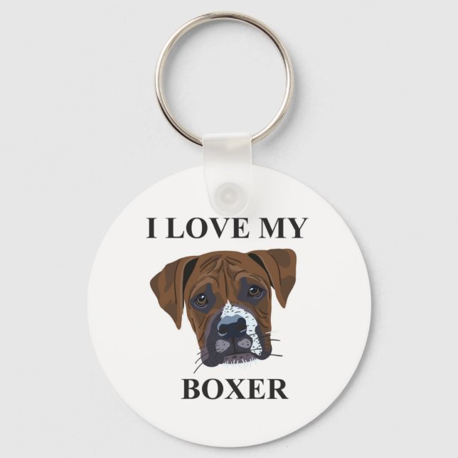 Boxer Love Keychain (Front)