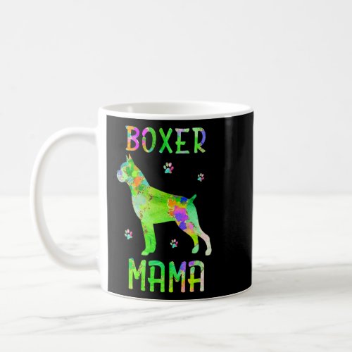 Boxer Mama Colorful Dog Mom  Coffee Mug