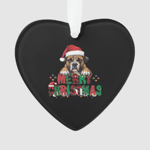 Boxer - Merry Christmas Dog Oversized T-Shirt Ornament