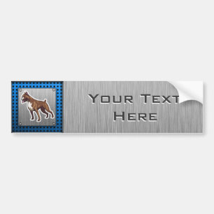 Boxer; Metal look Bumper Sticker