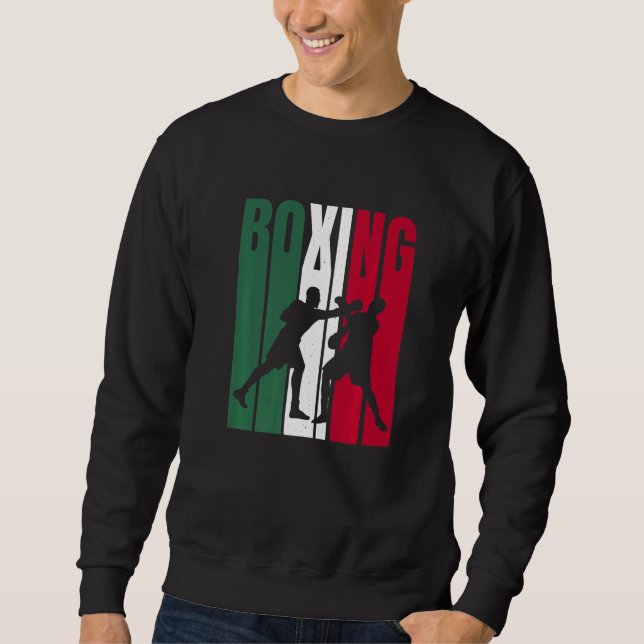Boxer Mexican Flag Boxing Sweatshirt (Front)