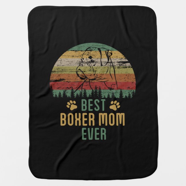 Boxer mom baby blanket (Front)