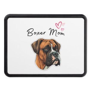 boxer mom - boxer dog hitch cover