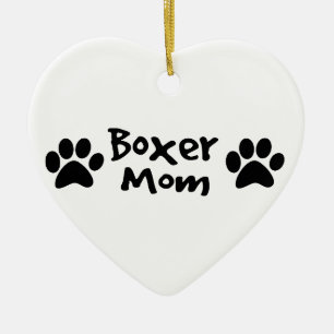 boxer mom ceramic ornament