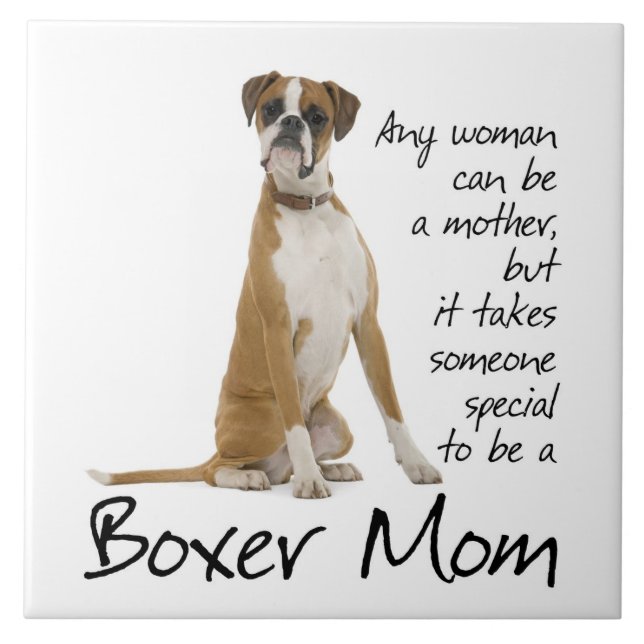 Boxer Mom Ceramic Tile (Front)